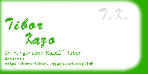 tibor kazo business card